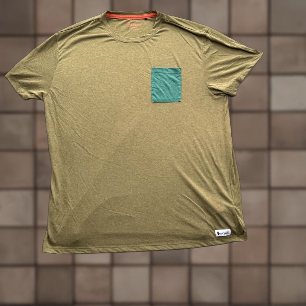 Cotopaxi Cotopaxi Shirt Mens 2XL Green Pocket Tee Recycled Polyester Tencel Tagless Crew Neck Short Sleeve Jersey Logo Size US XXL / EU 58 / 5 - 1 Thumbnail