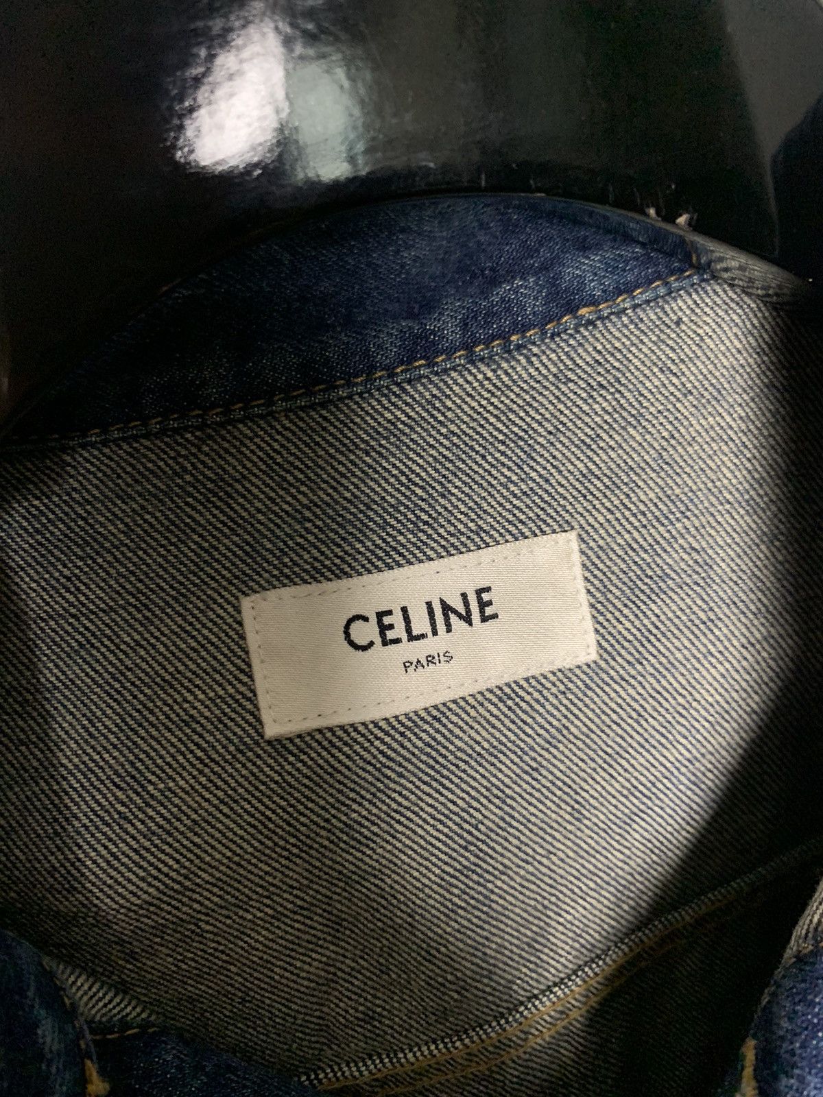 Celine Celine 2020FW Dark union wash Denim jacket Size US L / EU 52-54 / 3 - 3 Thumbnail