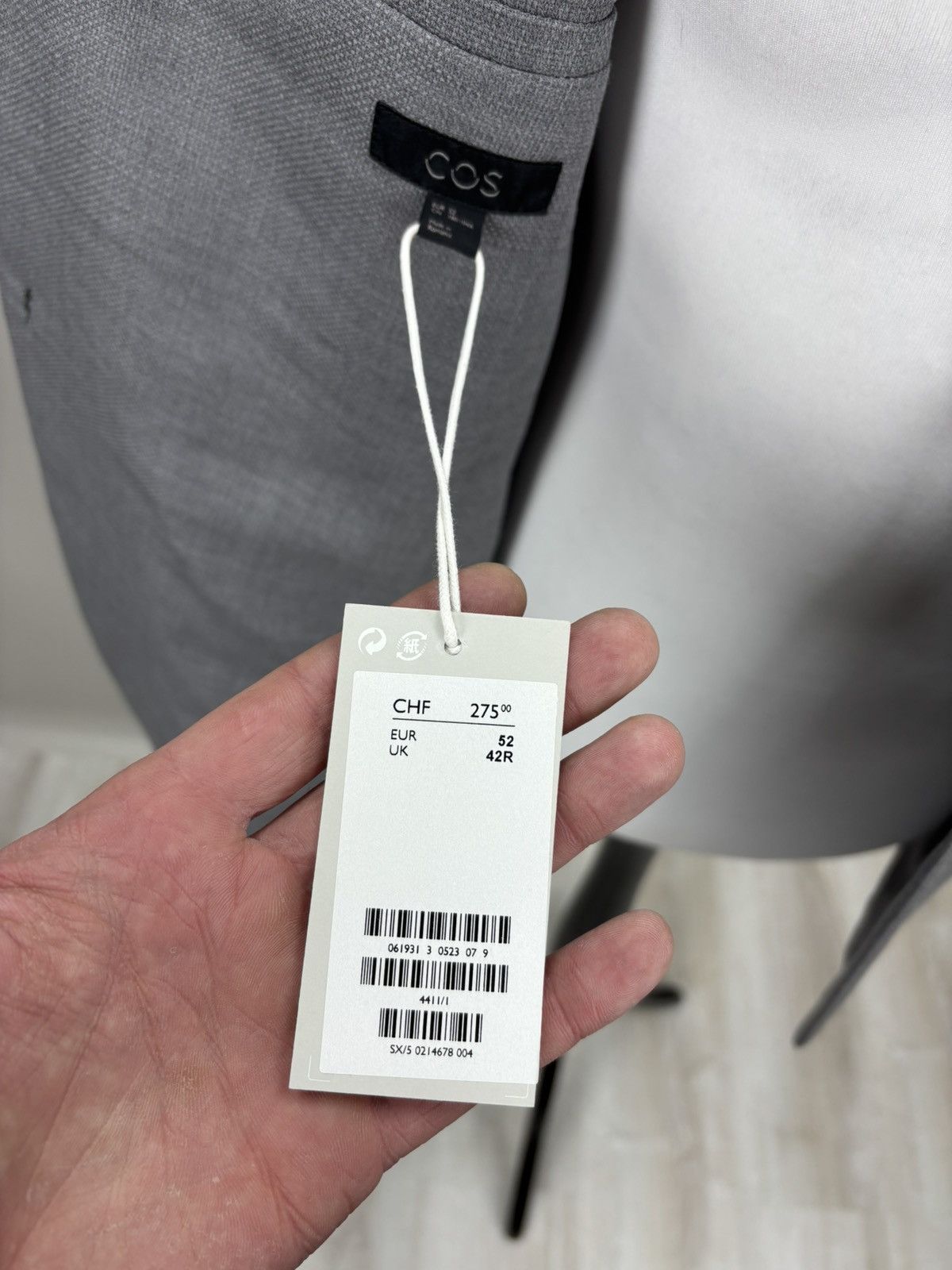 Cos Mens blazer COS Size 52 Color Gray Size 52R - 12 Thumbnail