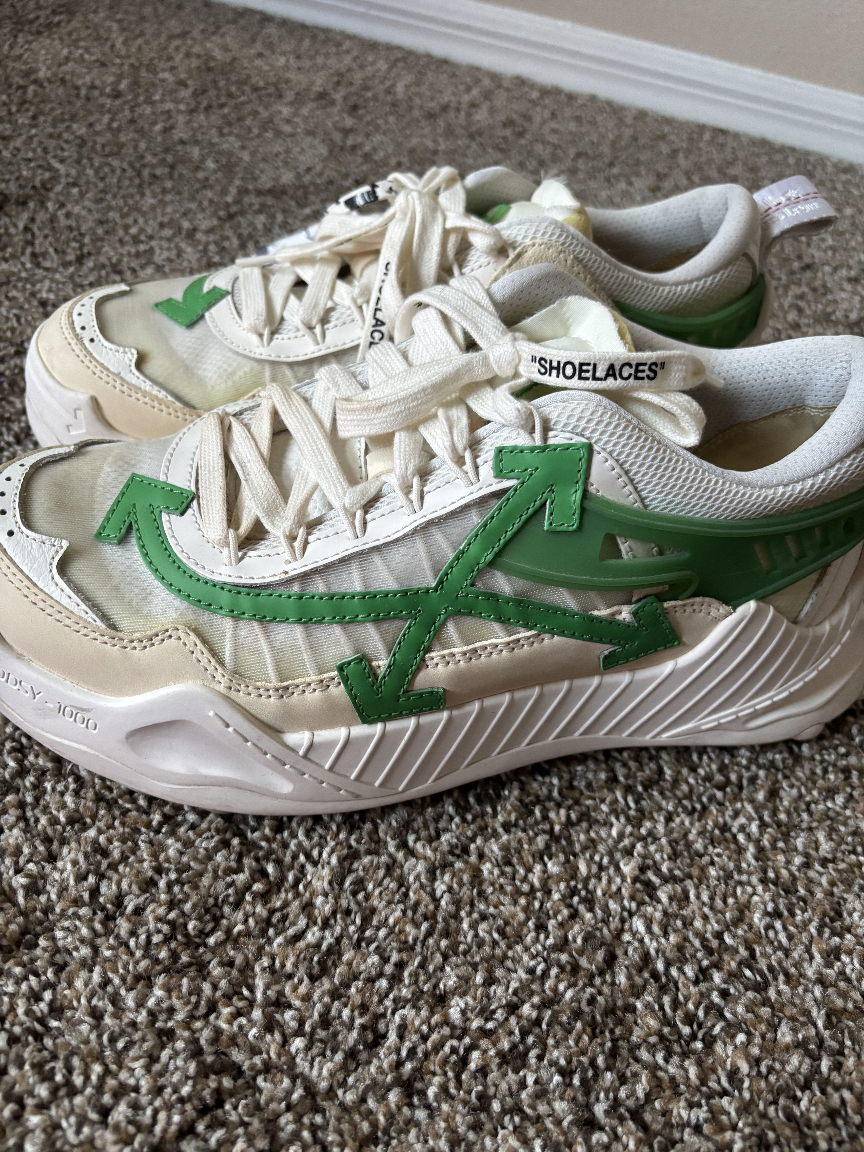 Off-White Off white odsy 1000 White/Green Size US 8.5 / EU 41-42 - 2 Thumbnail