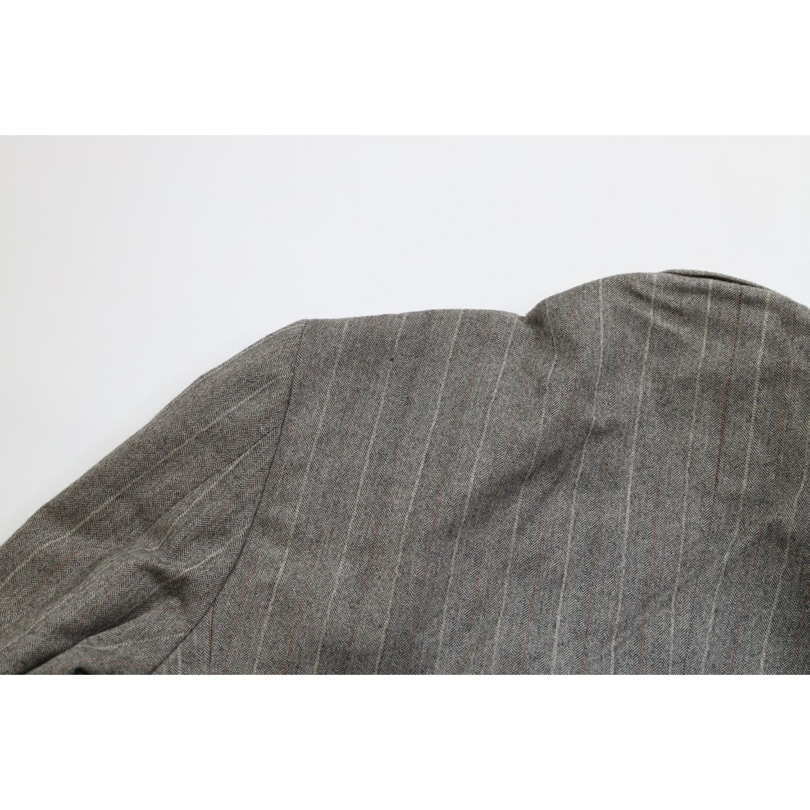 Vintage Vintage 70s Heavy Wool Herringbone 3 Piece Suit Wedding Size 44L - 11 Thumbnail