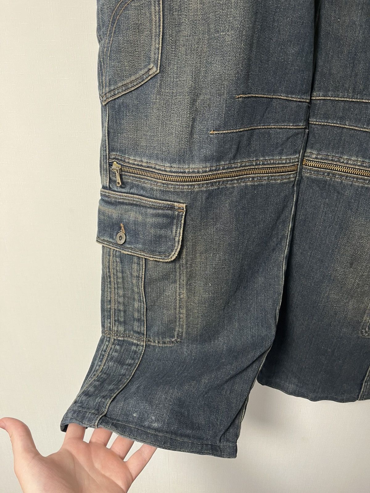 Dolce & Gabbana × Vintage Dolce Gabbana Double Waist Cargo Zip Denim Jeans Size US 34 / EU 50 - 5 Thumbnail