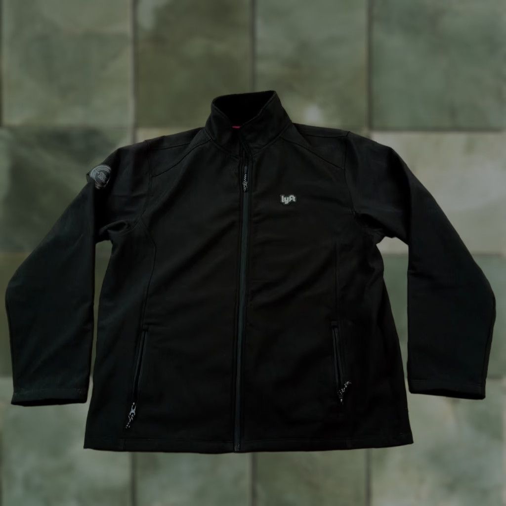 Vintage Lyft Men's Softshell Bomber Jacket XXL Black Full Zip Size US XXL / EU 58 / 5 - 1 Thumbnail
