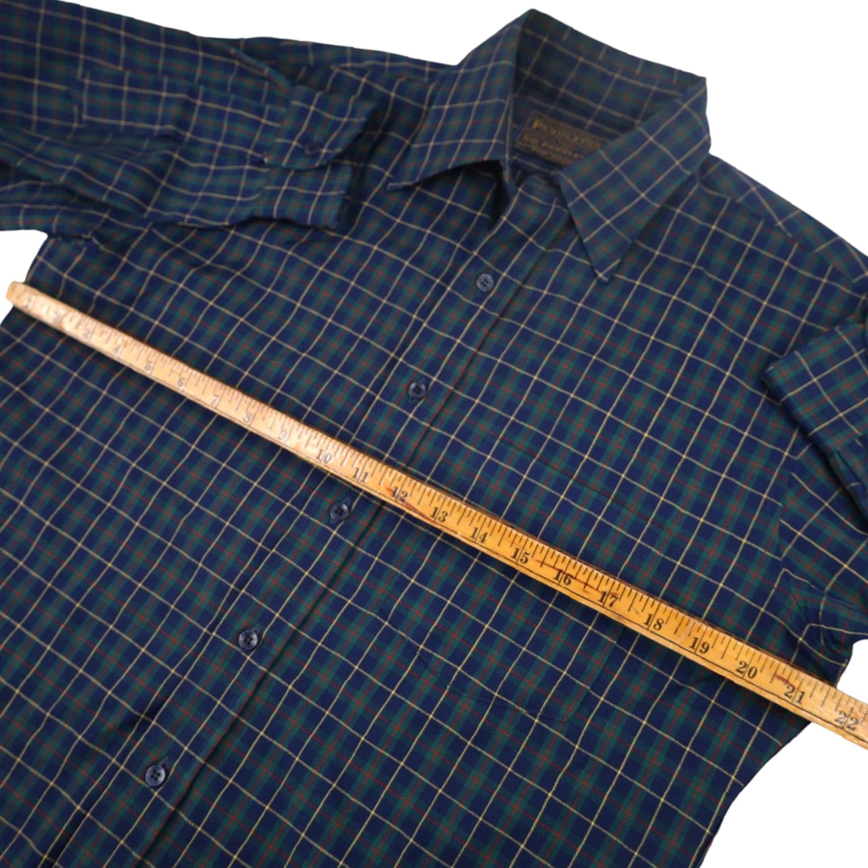 Pendleton VINTAGE Pendleton Dress Shirt Mens Medium Wool Blue Size 40R - 6 Thumbnail