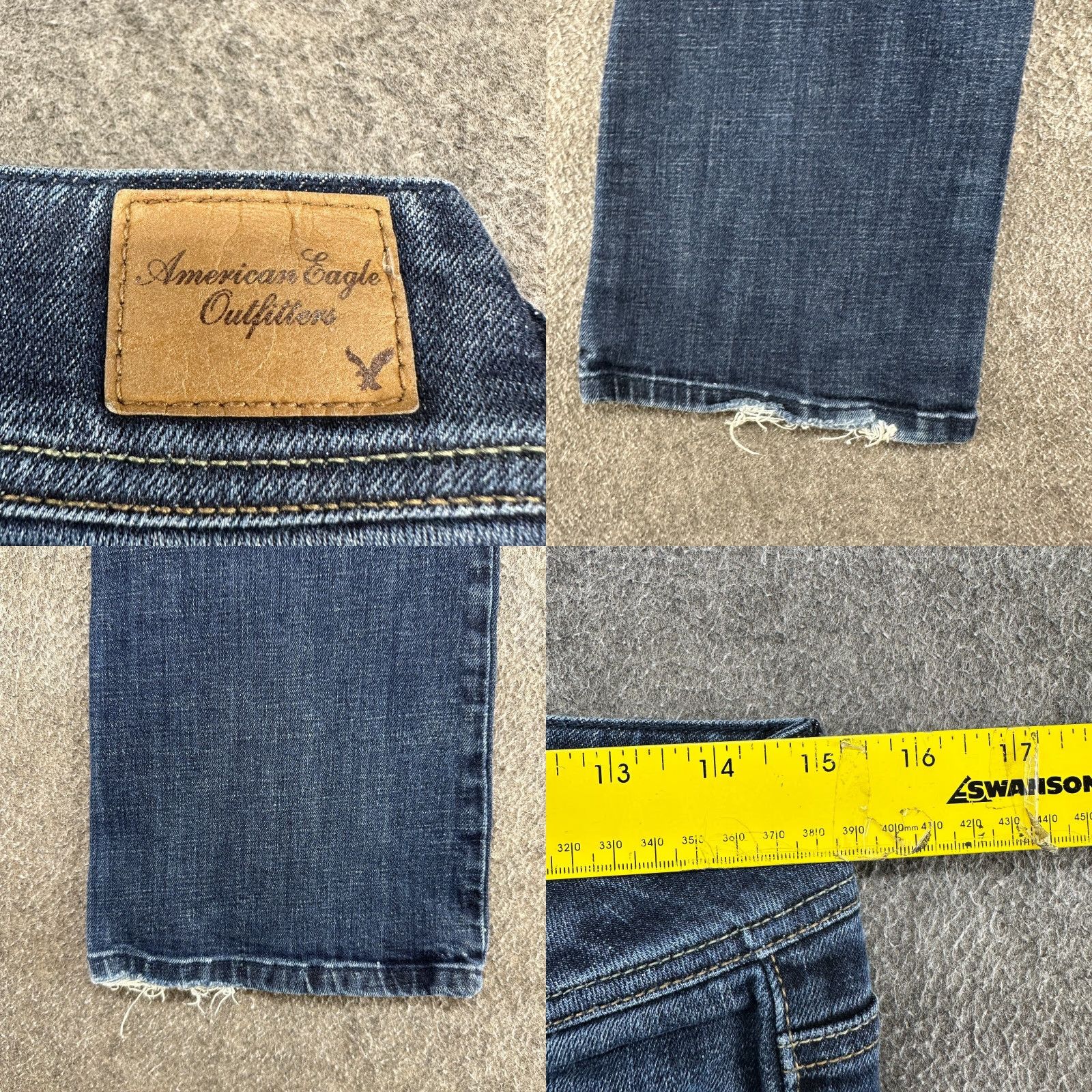 American Eagle Outfitters American Eagle Outfitters Jeans Womens 6 Blue Original Boot Regular Fit Dark Wash Stretch Denim 5-Pocket Cowboy Distressed Regular Womens Jeans Size 28" / US 6 / IT 42 - 8 Thumbnail