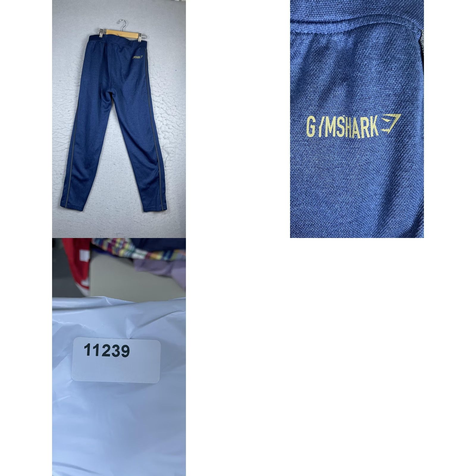 Gymshark Gymshark Pants Mens Large Blue Track Joggers Elastic Waist Pockets Zip Pocket Athletic Size US 33 - 8 Thumbnail