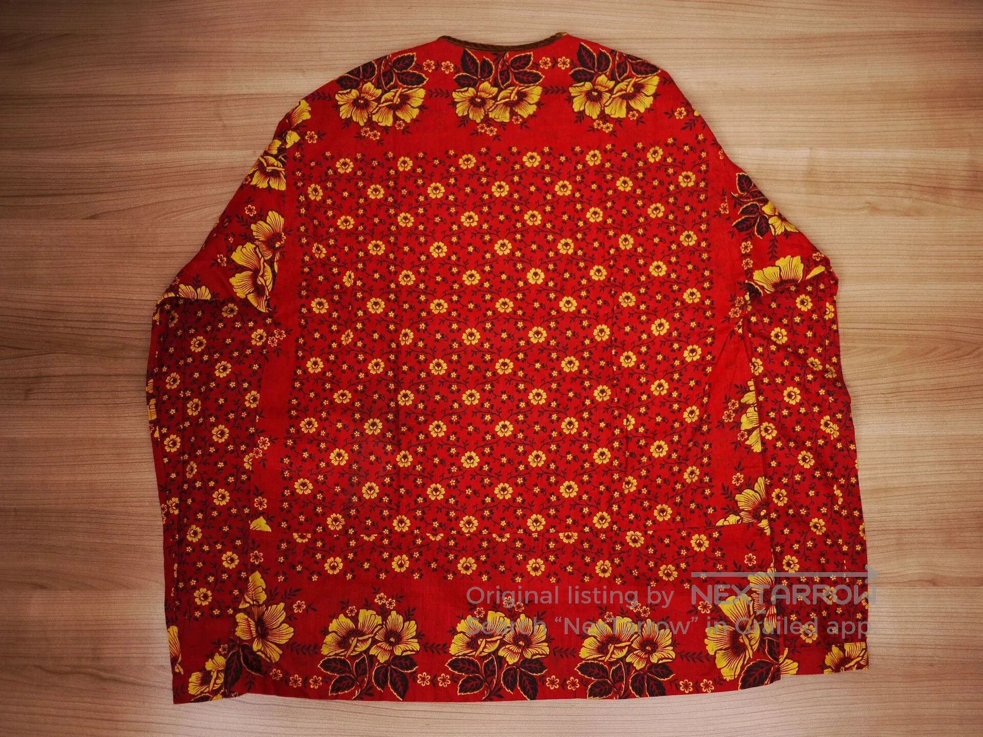 Visvim Red Floral Print Long-Sleeve Shirt. Size US XL / EU 56 / 4 - 6 Thumbnail