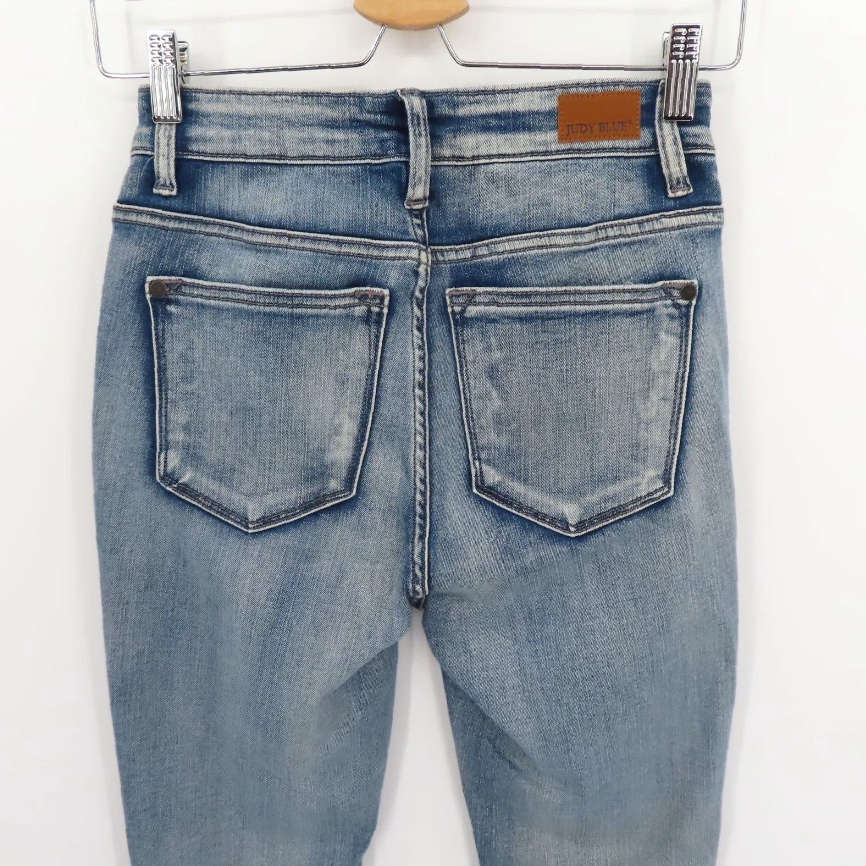 Denime Judy Blue Women Jeans Skinny Style JB82190LT 26 3 26 Whiskered Blue Denim Pants Size 26" / US 2 / IT 38 - 6 Thumbnail