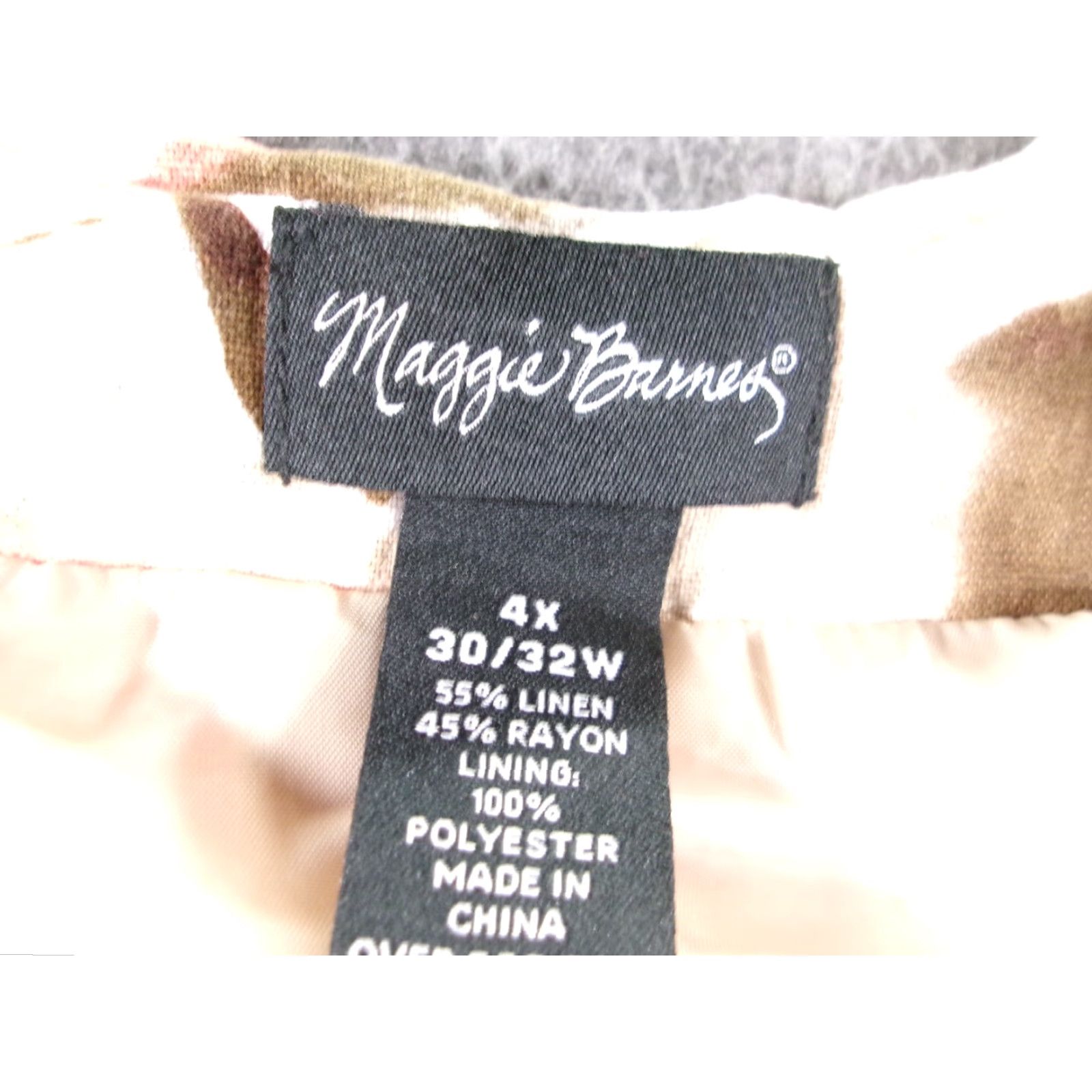 Vintage Maggie Barnes Blazer Women 4X Pink Linen Blend Button 3/4 Sleeve Vintage 80s 90s Classic Designer Preppy USA Business Casual Workwear Ladies Size XXL / US 16-18 / IT 52-54 - 7 Thumbnail