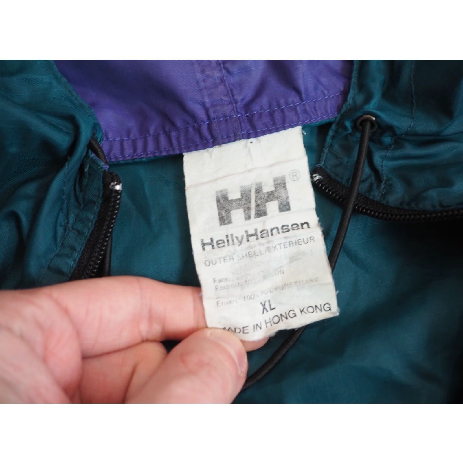 Helly Hansen VTG Helly Hansen Jacket 90s Windbreaker Hooded Zip Short XL Green Men Size US XL / EU 56 / 4 - 5 Thumbnail