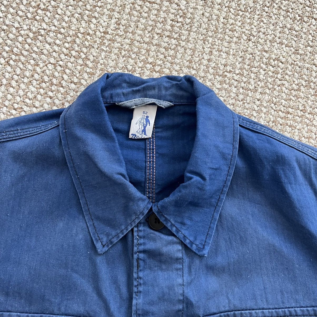 Le Laboureur German sun faded herringbone HBT work jacket Size US L / EU 52-54 / 3 - 2 Thumbnail