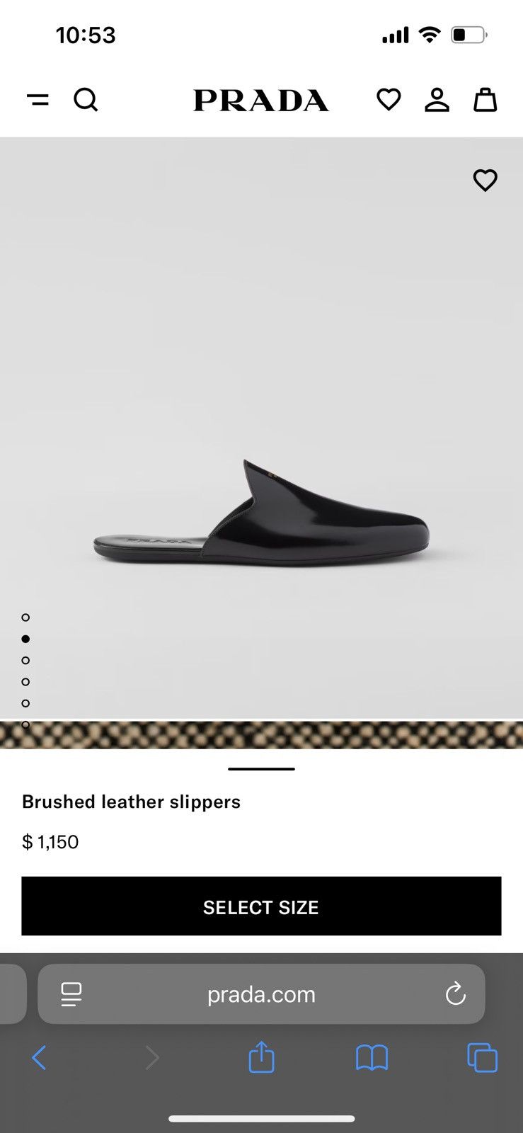 Prada Prada Brushed Leather Slipper Mules Size US 10 / EU 43 - 2 Thumbnail