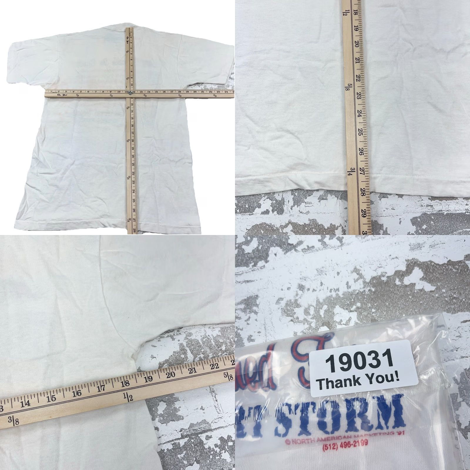 Fruit Of The Loom VINTAGE Desert Storm Shirt Mens L White Tee Single Stitch Thrashed USA 90s Graphic Print Fruit of the Loom Size US L / EU 52-54 / 3 - 9 Thumbnail