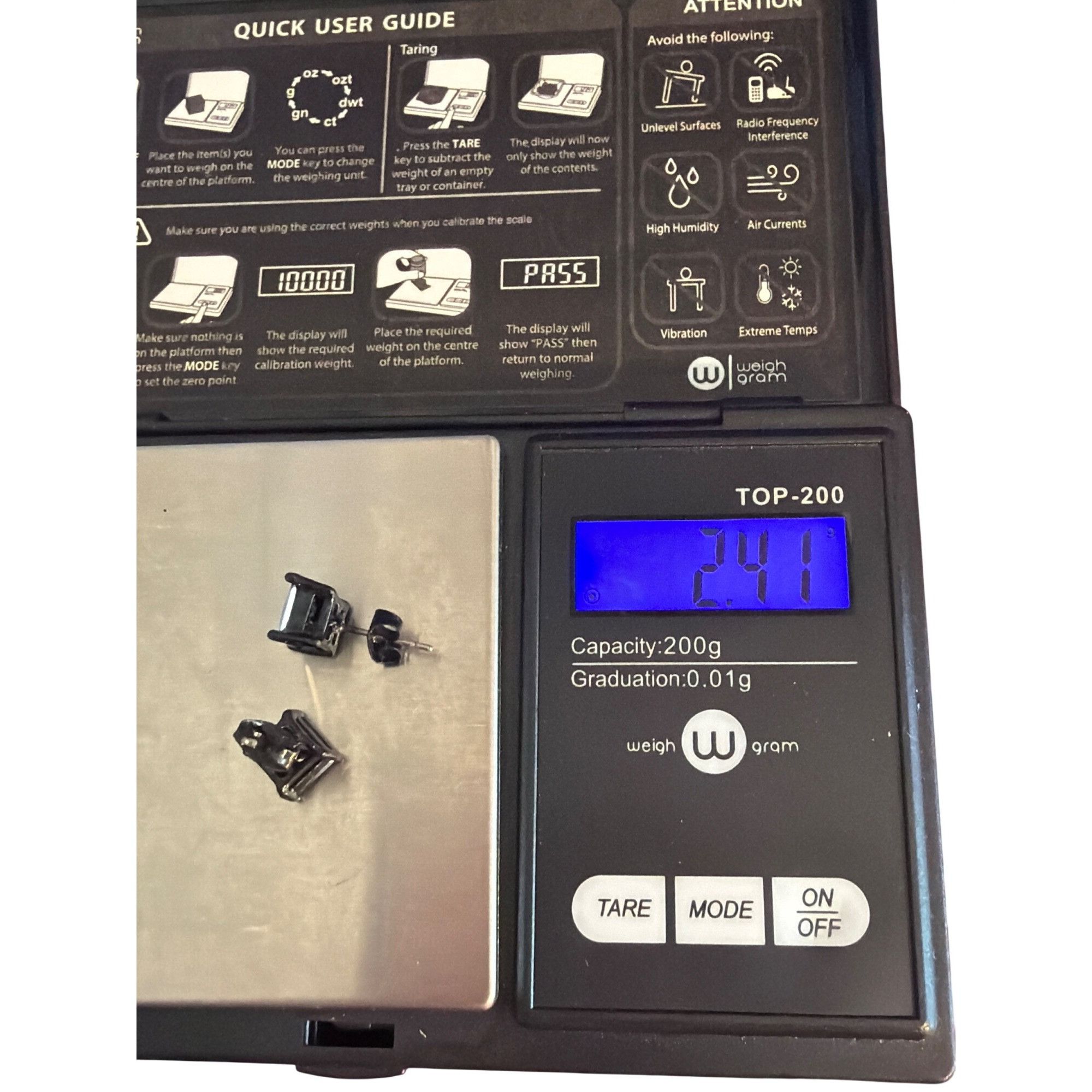 Other Vintage Black Cubic Zirconia Princess Stud Earrings 5/8" Wei Size ONE SIZE - 5 Thumbnail