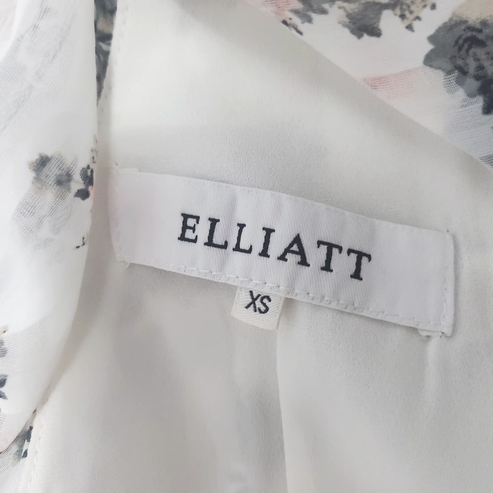 ELLIATT VINTAGE Elliatt Dress Women XS Ivory Bloom Floral Print Asymmetrical Layered Ruffle Mini Size XS / US 0-2 / IT 36-38 - 3 Thumbnail