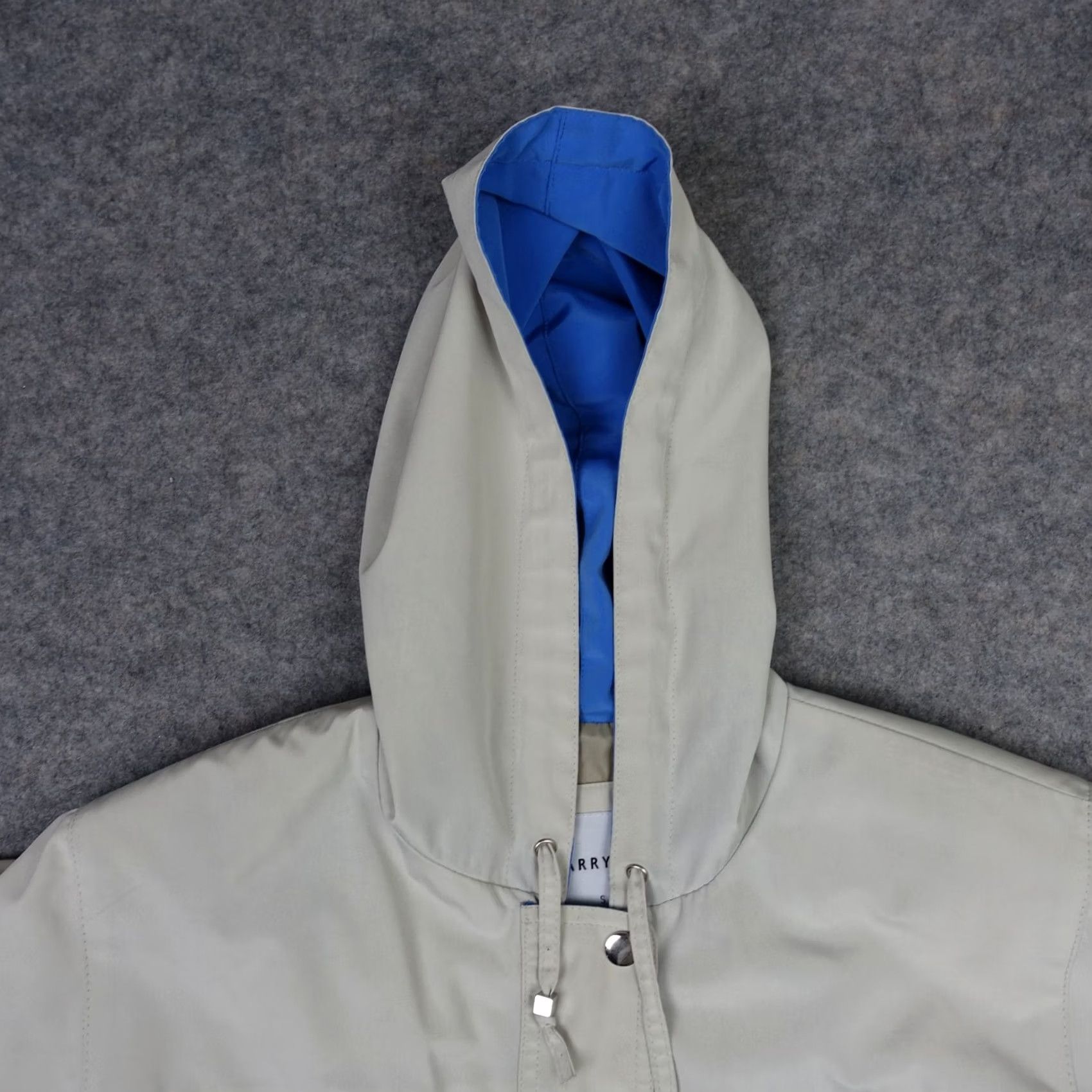 Vintage Larry Levine Jacket Womens Small Beige Rain Coat Parka Utility Sport Military Hooded Pockets Lined Long Sleeve Casual Travel Womens Size S Beige Size S / US 4 / IT 40 - 2 Thumbnail