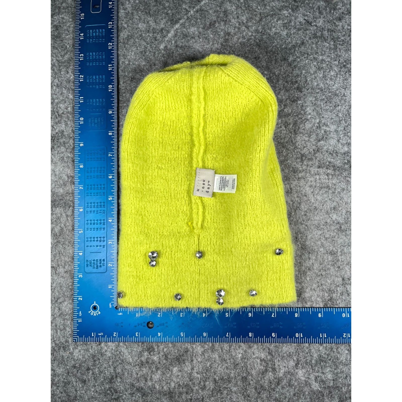 Vintage A New Day Beanie Toque Women One Size Neon Green Knit Jewel 100% Polyester NEW Size ONE SIZE - 6 Thumbnail