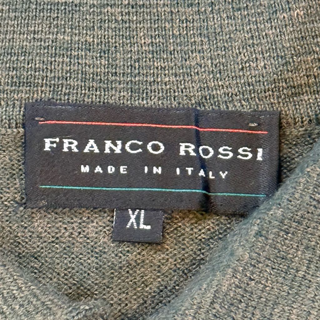 J Brand Franco Rossi Men’s XL Wool Blend Knit Polo Italy Size US XL / EU 56 / 4 - 8 Thumbnail