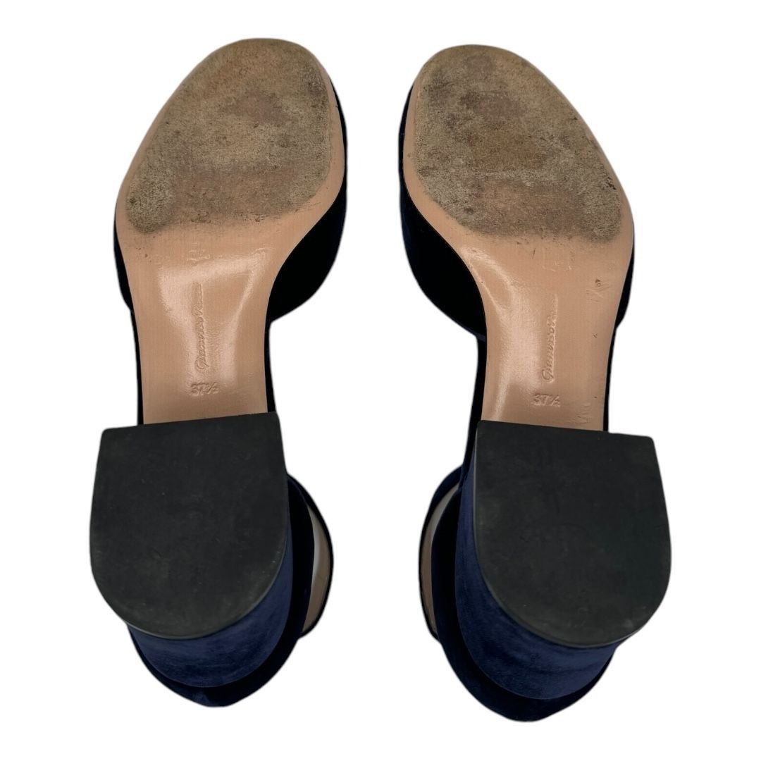Gianvito Rossi Gianvito Rossi Velvet Block-Heel Mary Jane Pumps Size US 7.5 / IT 37.5 - 8 Thumbnail