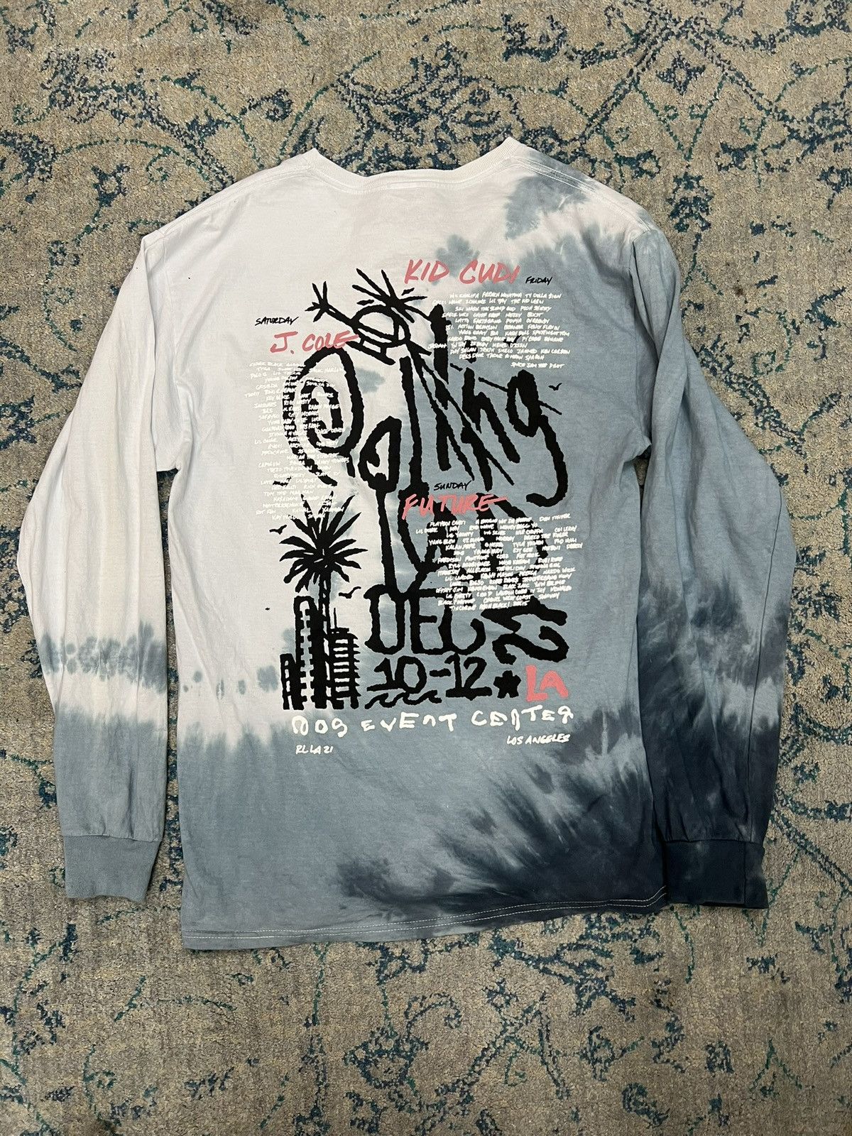 Rolling Loud Rolling Loud 2021 Tie Dye Kid Long Sleeve T Shirt Medium Size US M / EU 48-50 / 2 - 3 Thumbnail