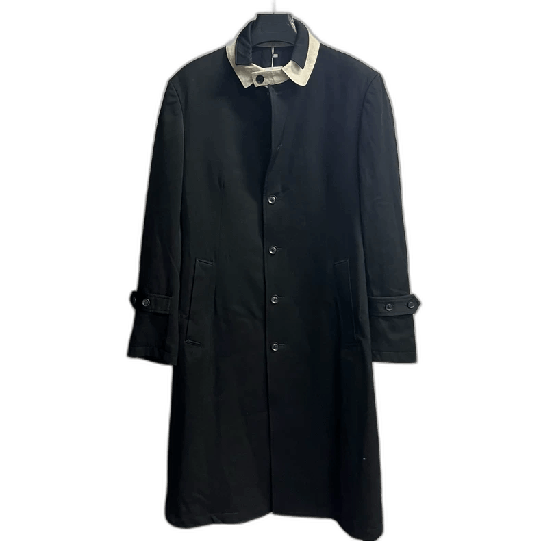 Yohji Yamamoto Yohji Yamamoto Black Double Collar Coat Size ONE SIZE - 1 Thumbnail