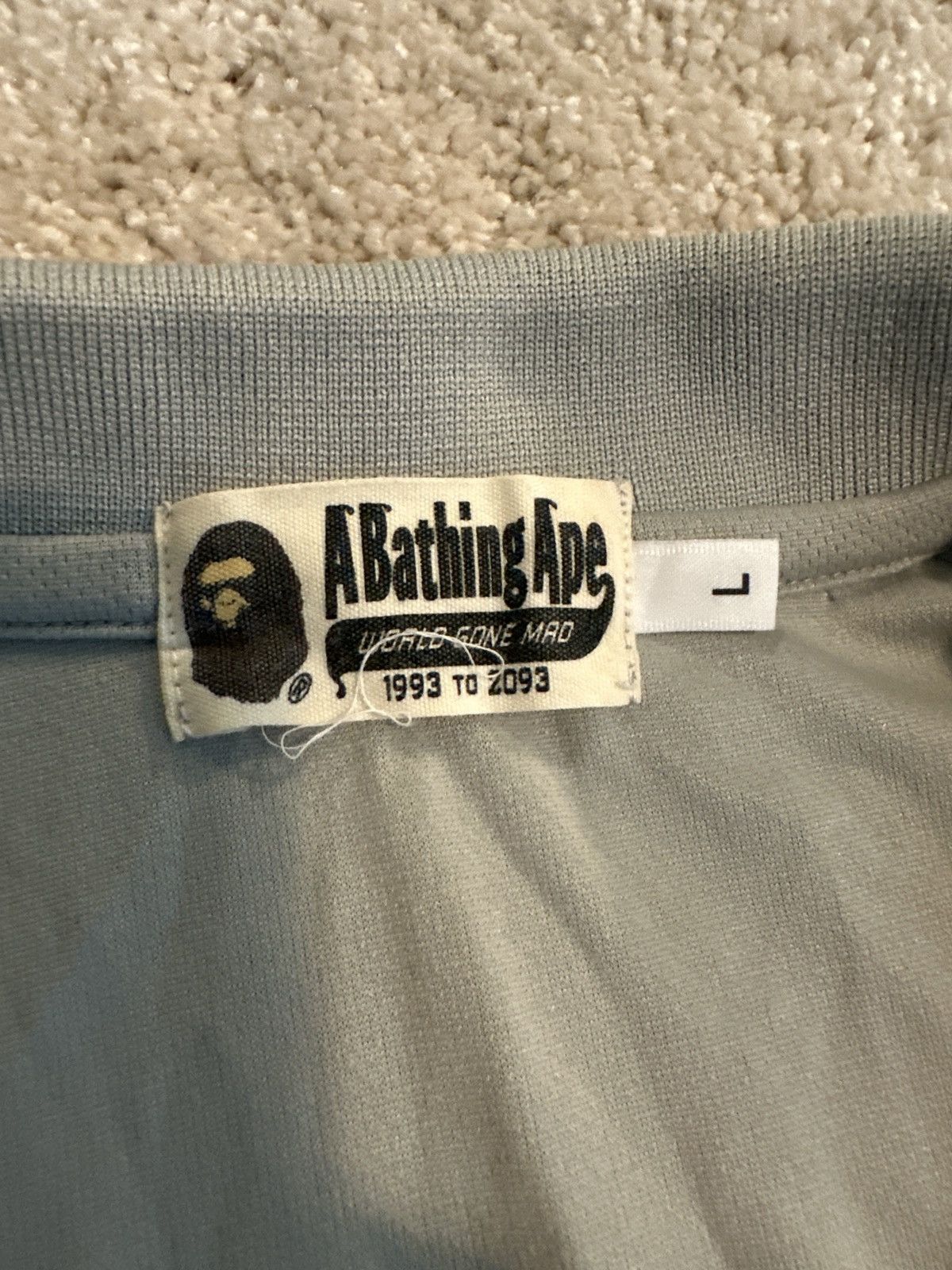 Bape BAPE Polo Gray Button Up Polo Shirt Size US L / EU 52-54 / 3 - 3 Thumbnail