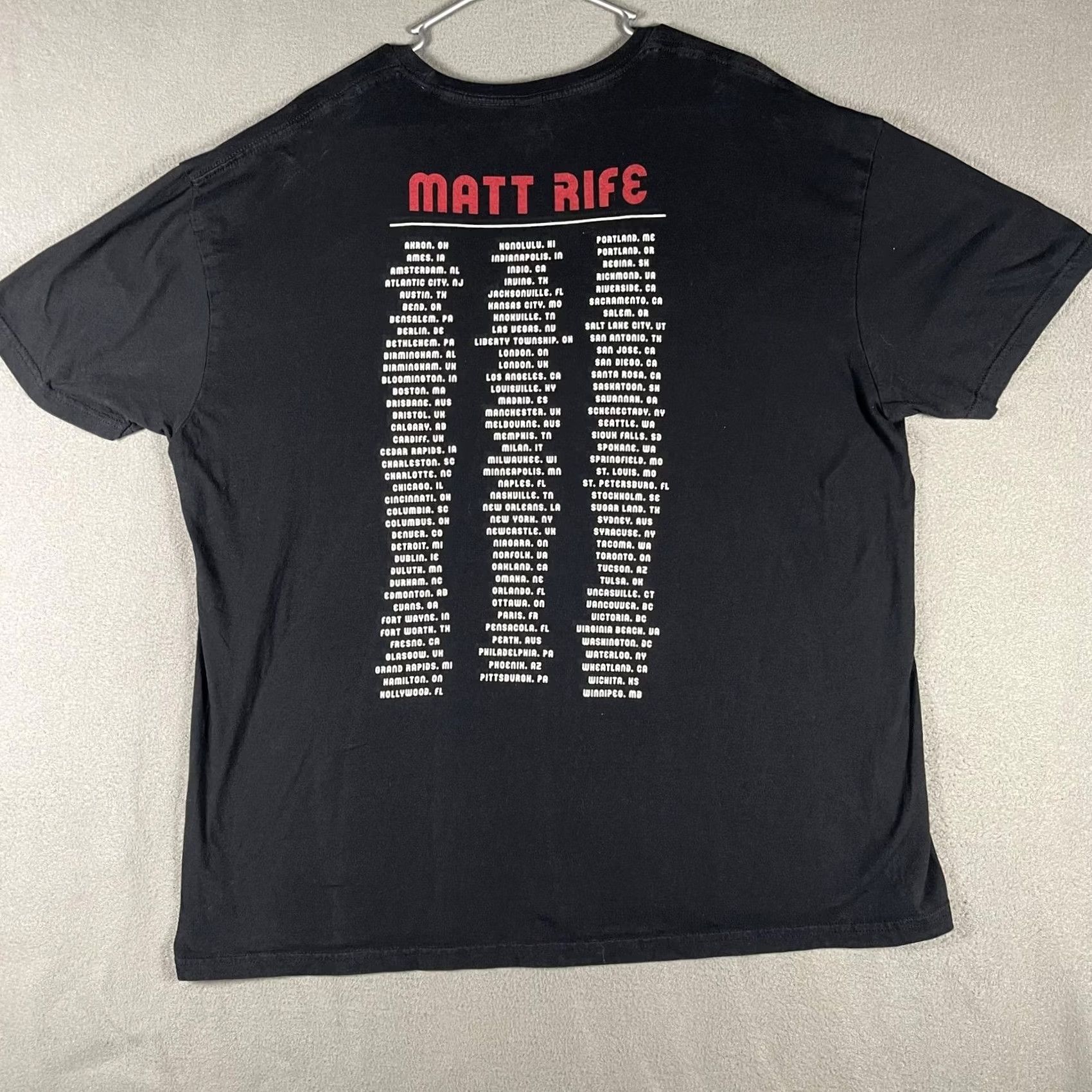 Gildan Matt Rife Problemattic World Tour Shirt Mens 2XL Graphic Tee Black Tour Comedy Tee Gildan Softstyle Crew Neck Short Sleeve Size US XXL / EU 58 / 5 - 2 Thumbnail