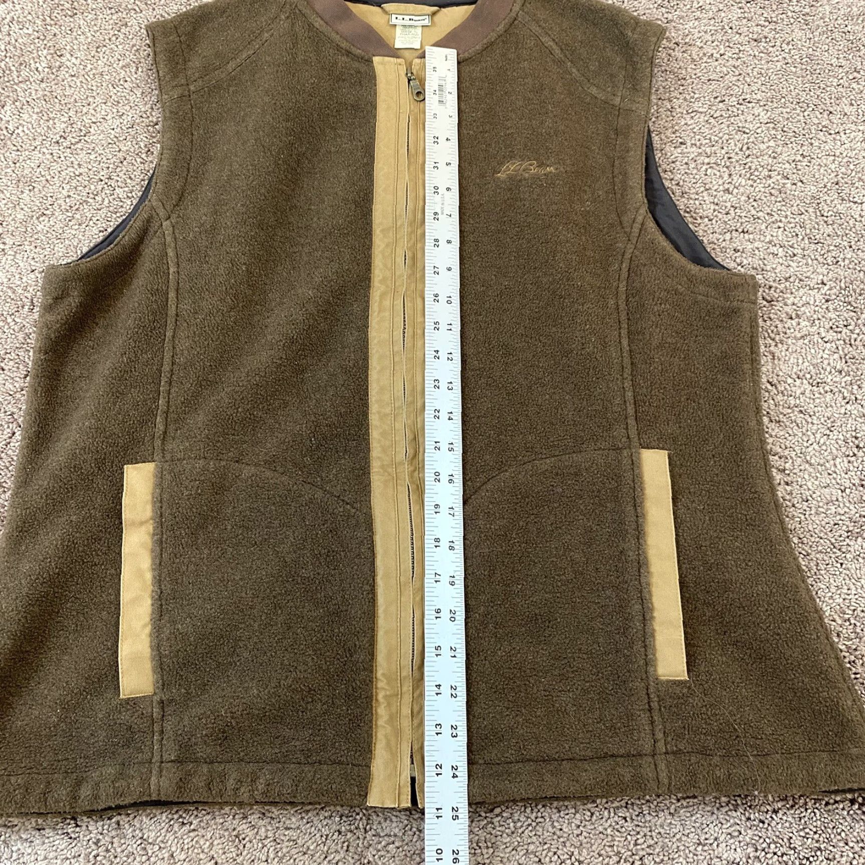 Vintage LL BEAN Vest Mens XL Brown Full Zip Sweater Fleece Pullover Hike Trail Size US XL / EU 56 / 4 - 4 Thumbnail