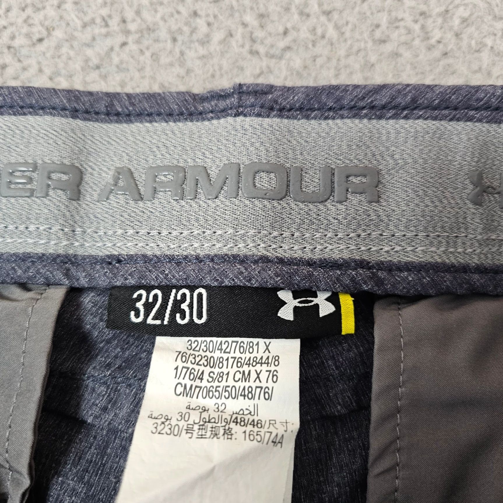 Under Armour Under Armour Pants Mens 32x28 Blue Chino Performance Moisture Wicking Breathable Slim/Relaxed Straight Front Flat Front Size US 32 / EU 48 - 3 Thumbnail