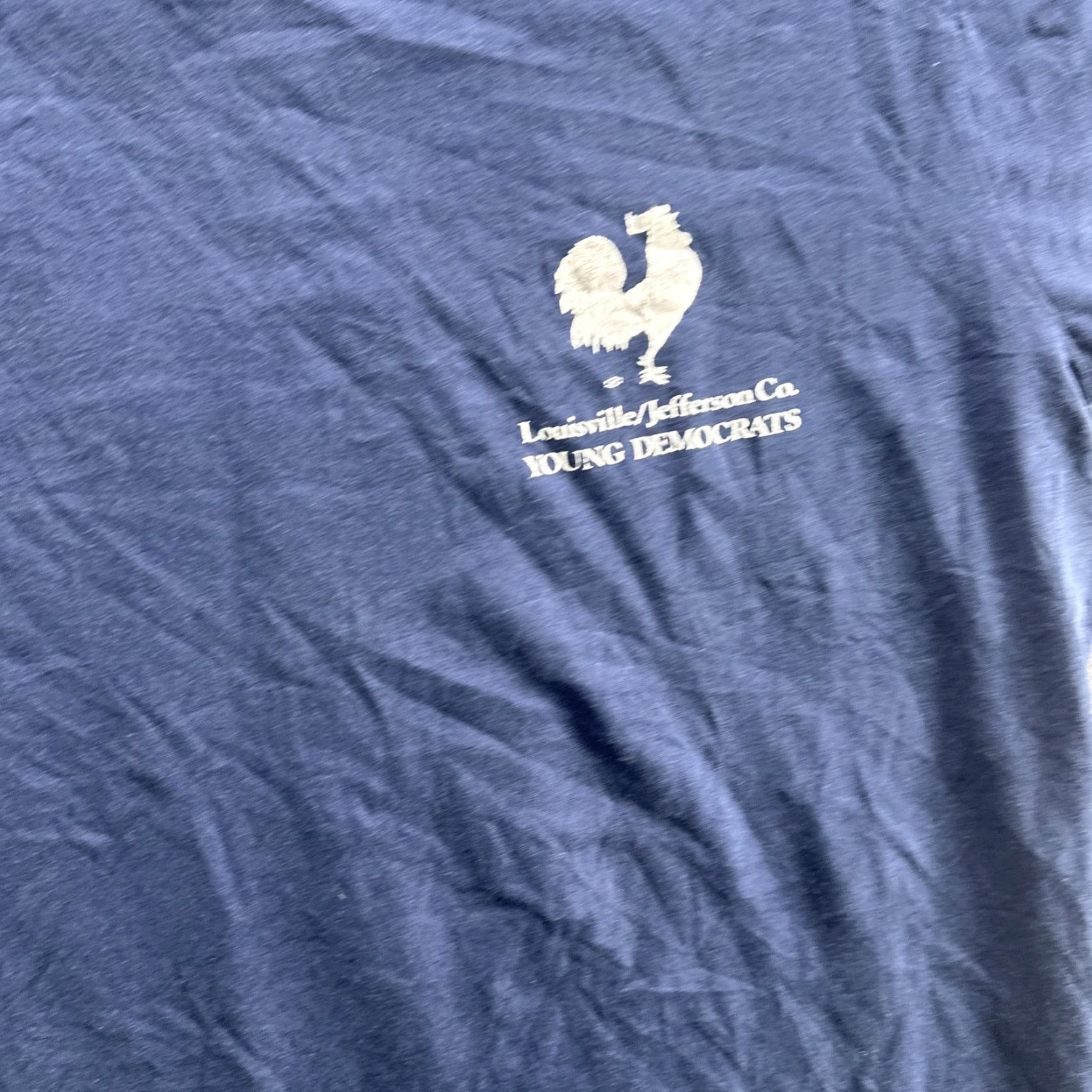 Vintage VINTAGE Screen Stars Best Louisville Jefferson Co Young Democrats Shirt Mens Medium Blue 90s Logo Political Rooster Crew Neck Short Sleeve Made in USA Size US M / EU 48-50 / 2 - 5 Thumbnail