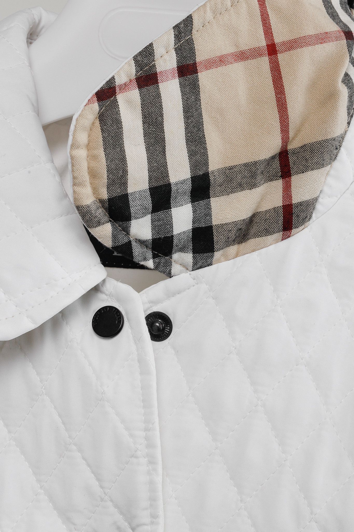 Burberry Burberry White Quilted Snap-Closure Peter Pan Collar Jacket Size XS / US 0-2 / IT 36-38 - 10 Thumbnail