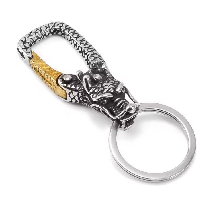 Jewelry Punk Dragon Carabiner Keychain Size ONE SIZE - 1 Thumbnail