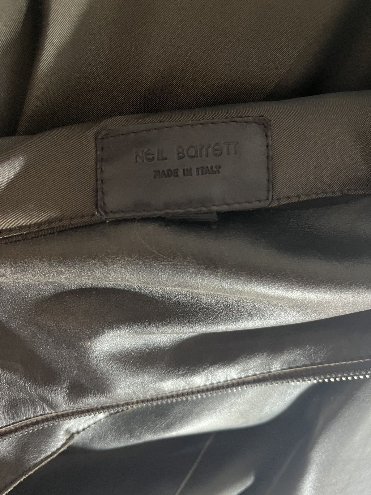 Neil Barrett ‘NEIL BARRETT’ Brown Leather Moto Inspired Jacket Size US L / EU 52-54 / 3 - 4 Thumbnail