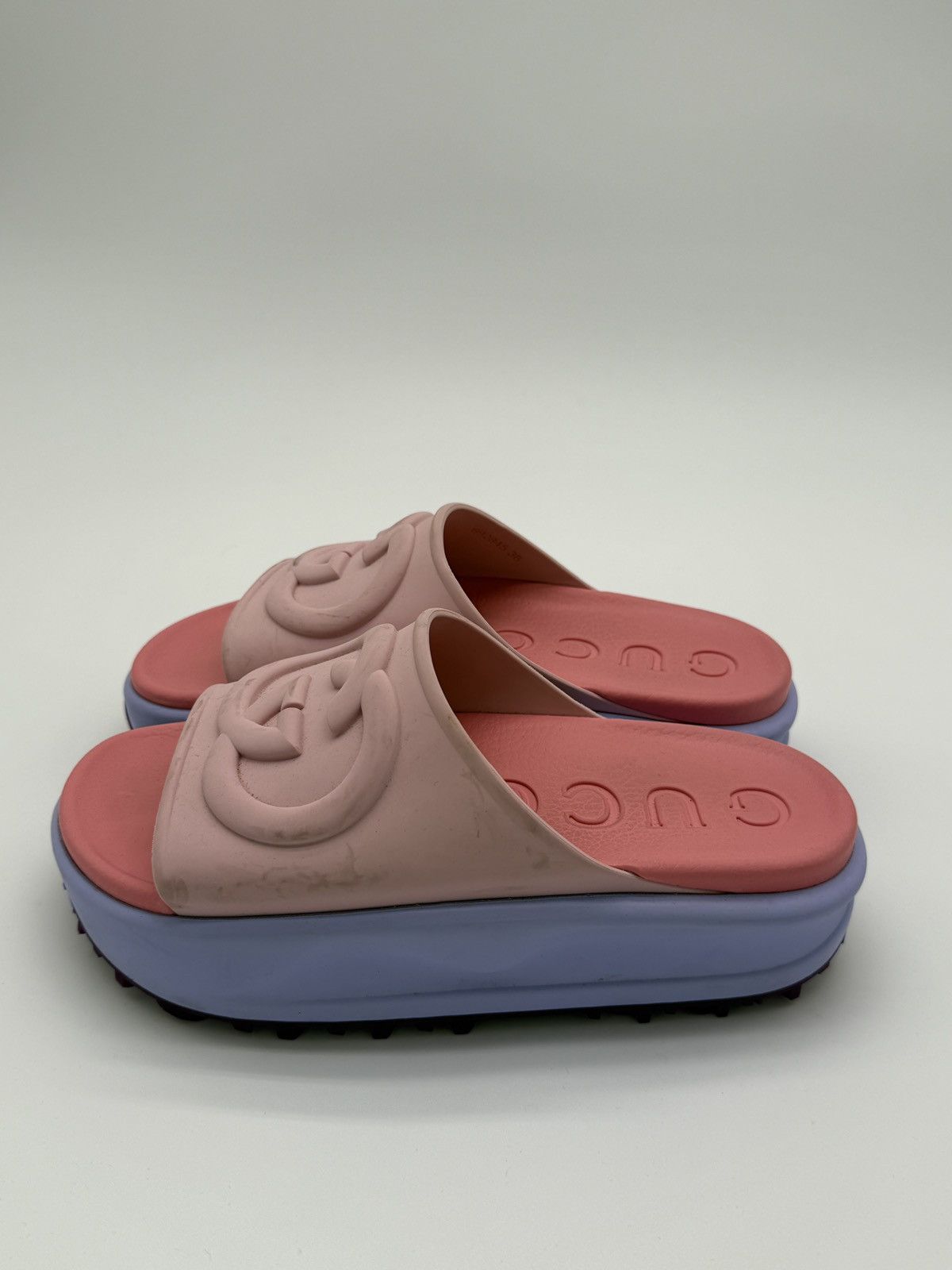 Gucci Pink Gucci Platform Slides Size US 8 / IT 38 - 4 Thumbnail