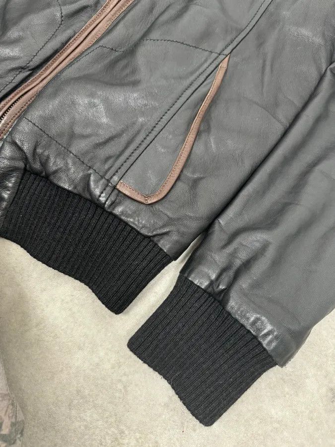 Dolce & Gabbana 2000s Dolce & Gabbana Aviator Black Shearling Collar Leather Jacket Size US M / EU 48-50 / 2 - 6 Thumbnail