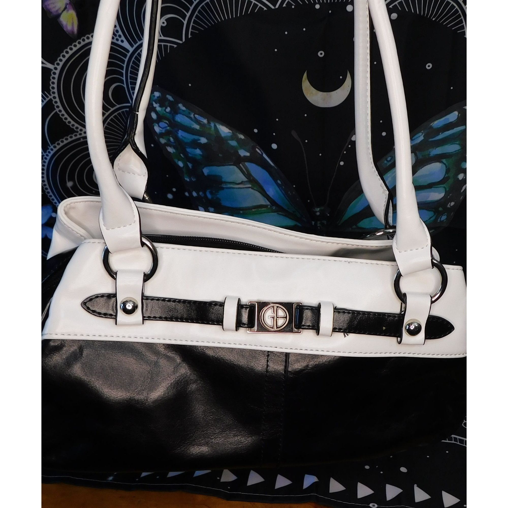 Giani Bernini Giani Bernini Black And White Shoulder Bag Size ONE SIZE - 7 Thumbnail