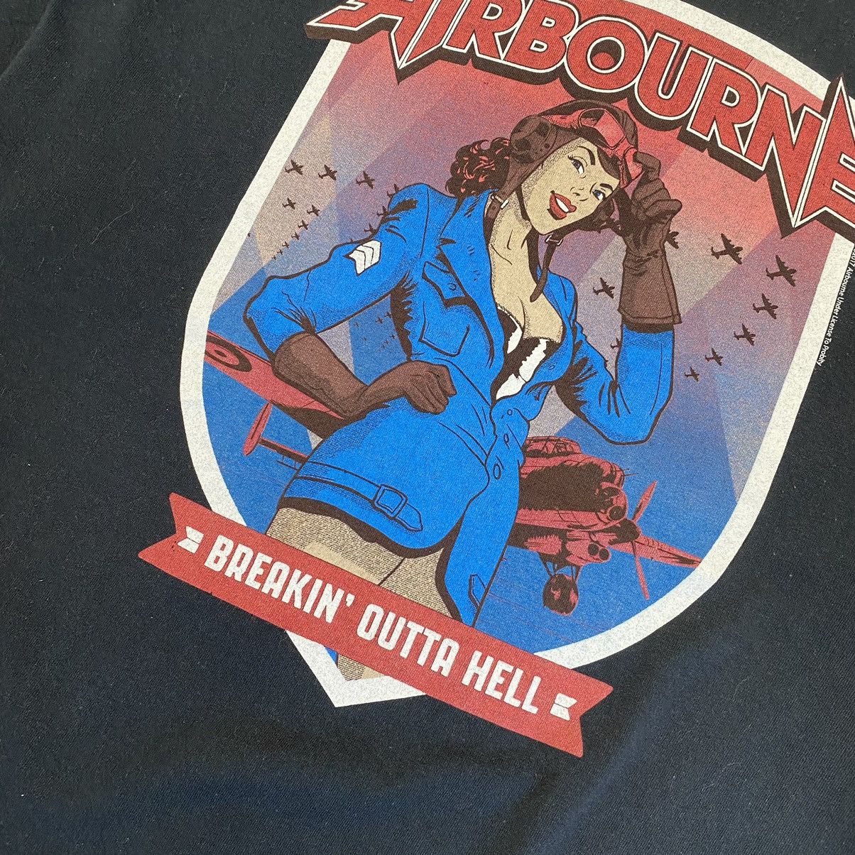 Band Tees Vintage Airborne 2017 Breakin Outta Hell Big Sexy Ledy tee Size US XXL / EU 58 / 5 - 4 Thumbnail