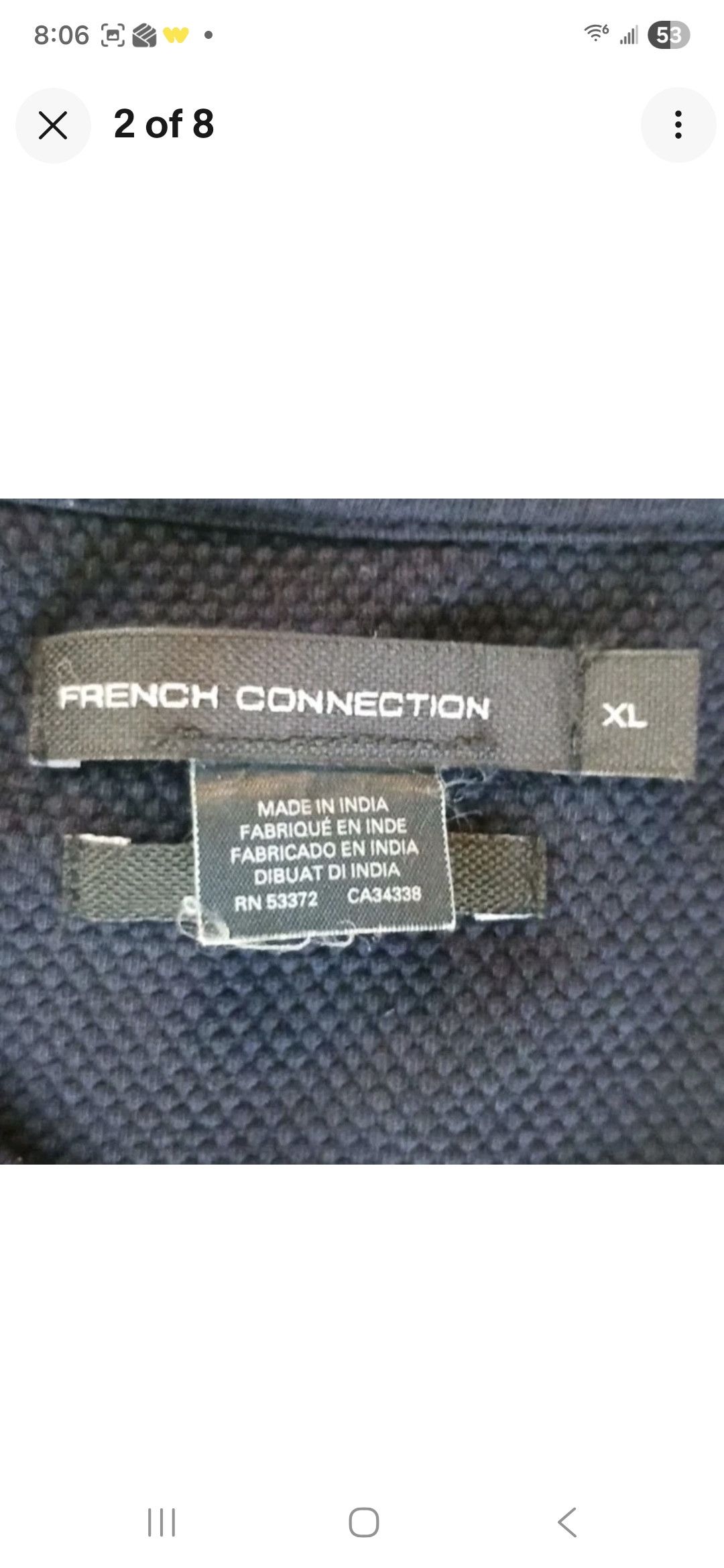 French Connection FRENCH CONNECTION Baseball Jersey T-Shirt Size US XL / EU 56 / 4 - 2 Thumbnail