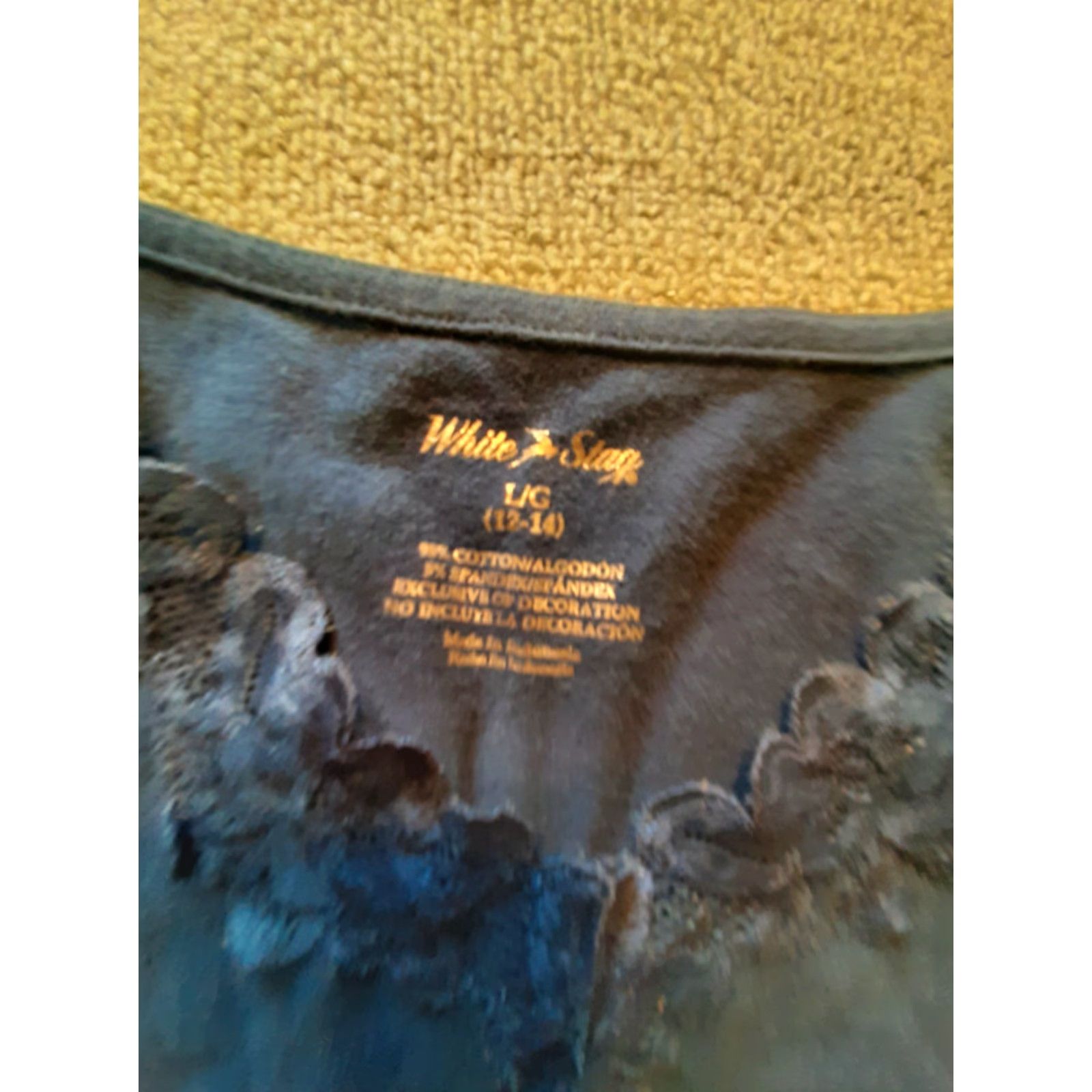 Vintage White Stag Sleeveless Shirt Womens Large L Blue Laced neckline Size L / US 10 / IT 46 - 3 Thumbnail