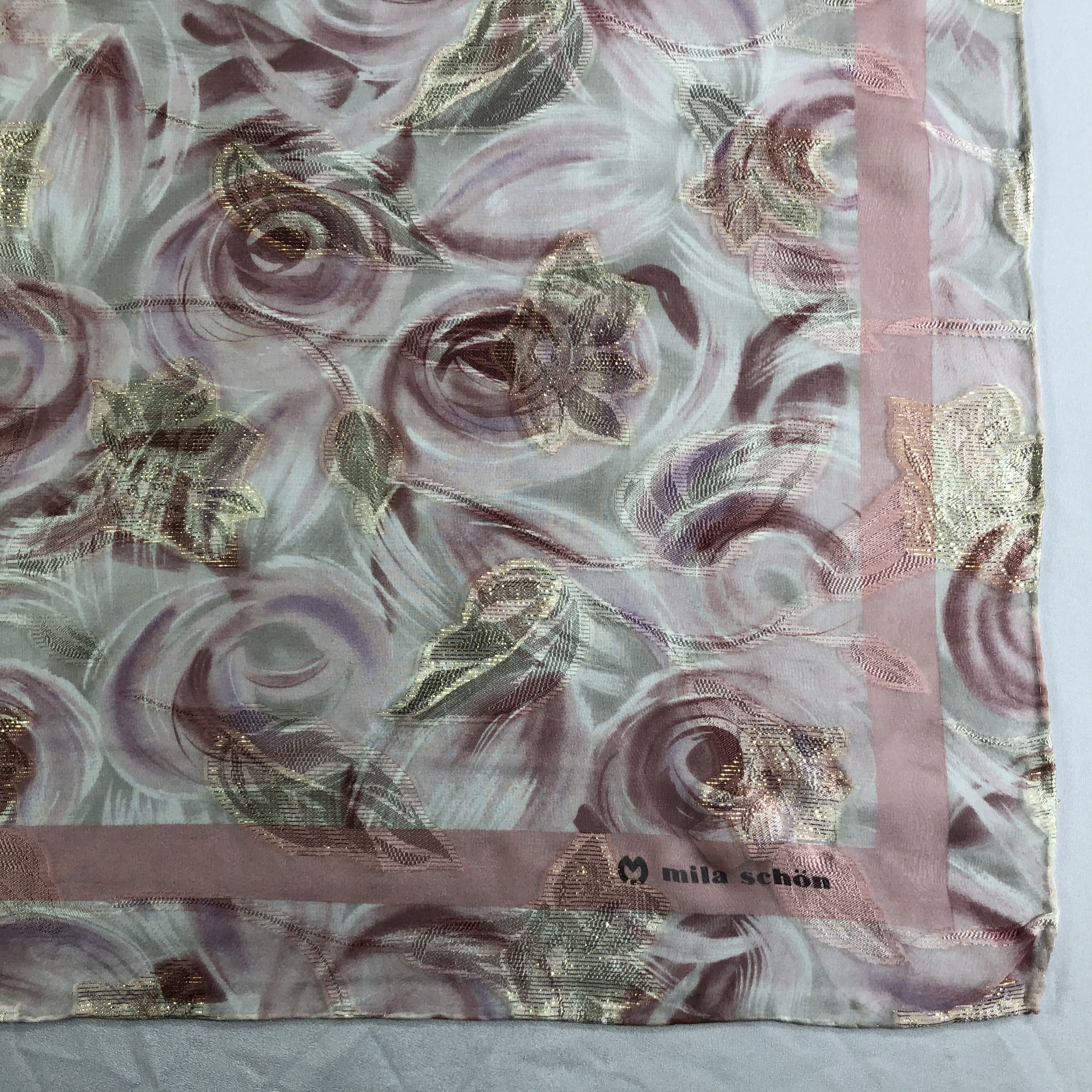 Mila Schon × Vintage Vintage Mila Schon Silk Scarf Size ONE SIZE - 3 Thumbnail