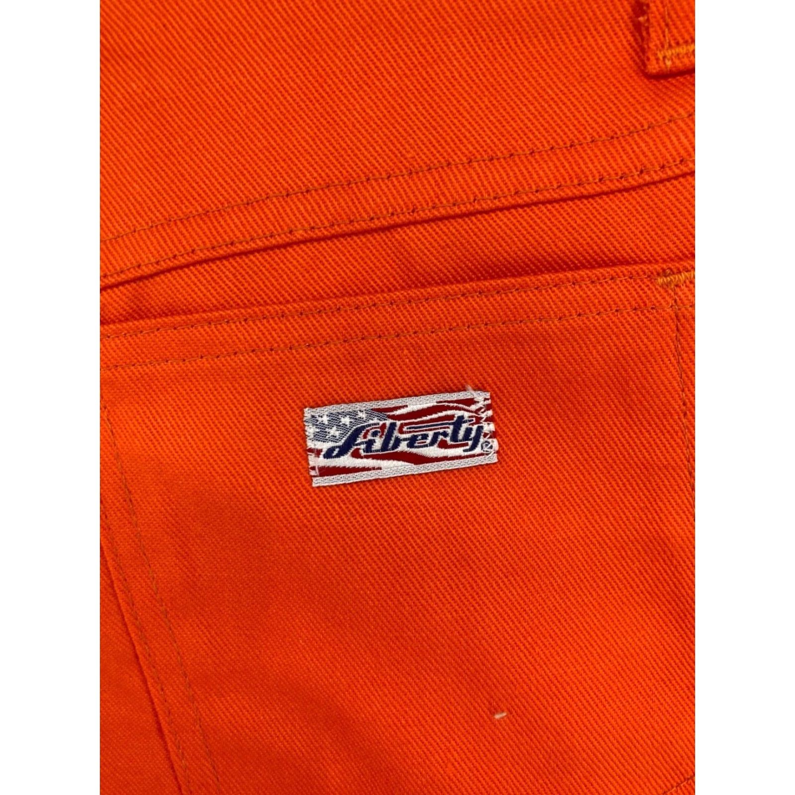Vintage VINTAGE Liberty Work Pants Men 31x36 Cotton Denim Straight USA Made Orange Casual Size US 31 - 7 Thumbnail