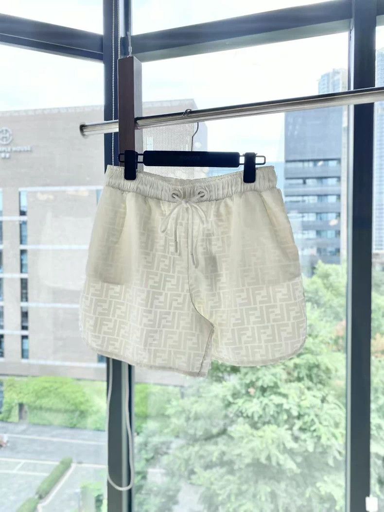 Fendi Fendi Beige Monogram Print Shorts Size US 26 / EU 42 - 1 Thumbnail