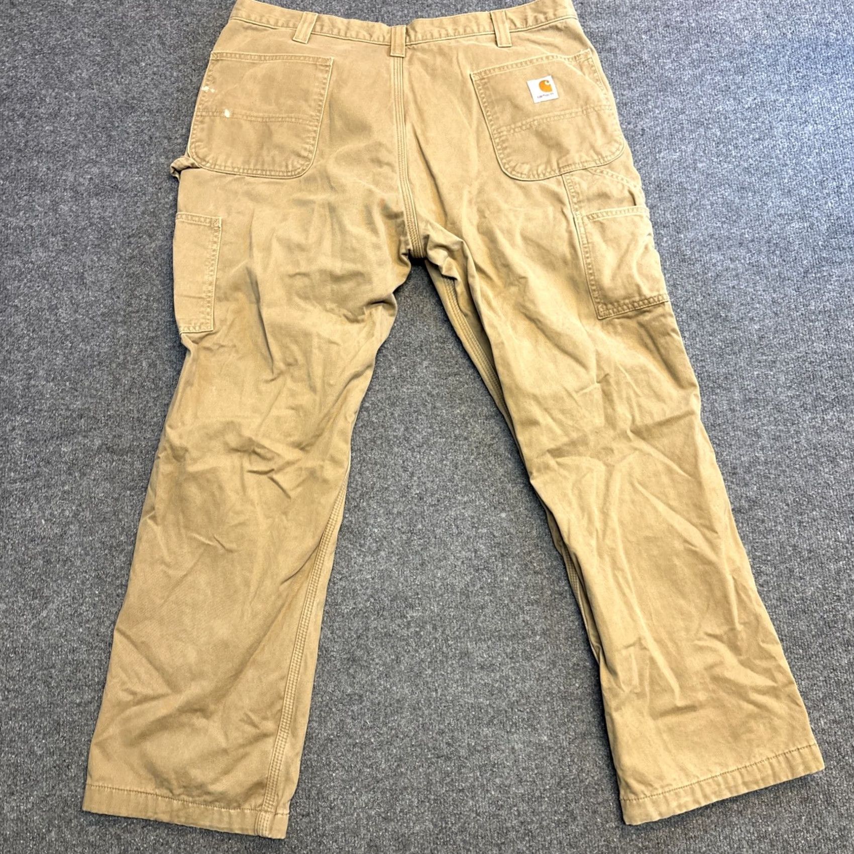 Carhartt VINTAGE Carhartt Pants Flannel Lined 100070-253 Relaxed Distressed Workwear 38x30 Beige Cotton Straight Mens Pants Size US 38 / EU 54 - 5 Thumbnail