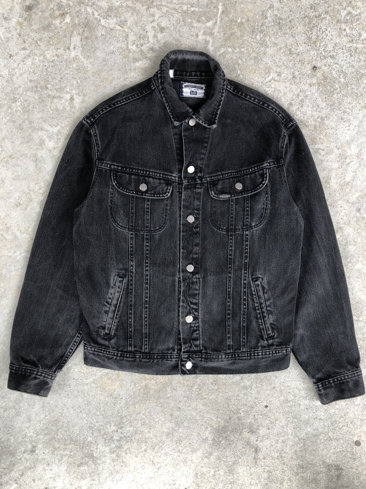 If Six Was Nine Vintage 90s Lee Denim Jacket Distressed Size US L / EU 52-54 / 3 - 1 Thumbnail