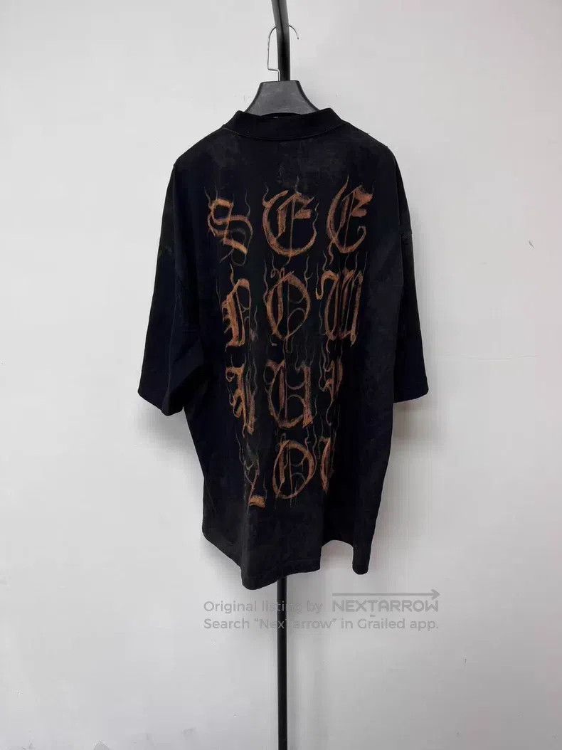 Balenciaga Balenciaga Abstract Logo Letter Pattern Printed Short Slee Size US L / EU 52-54 / 3 - 2 Thumbnail