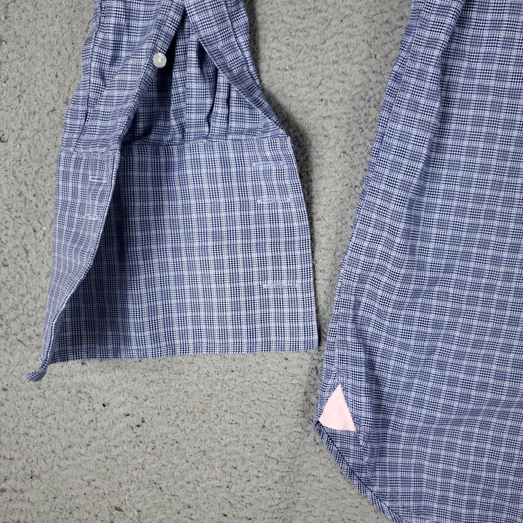 Pinko VINTAGE Thomas Pink Dress Shirt Mens Size 16 Blue Cotton Long Sleeve Button-Up Business Casual Formal Size 42R - 3 Thumbnail