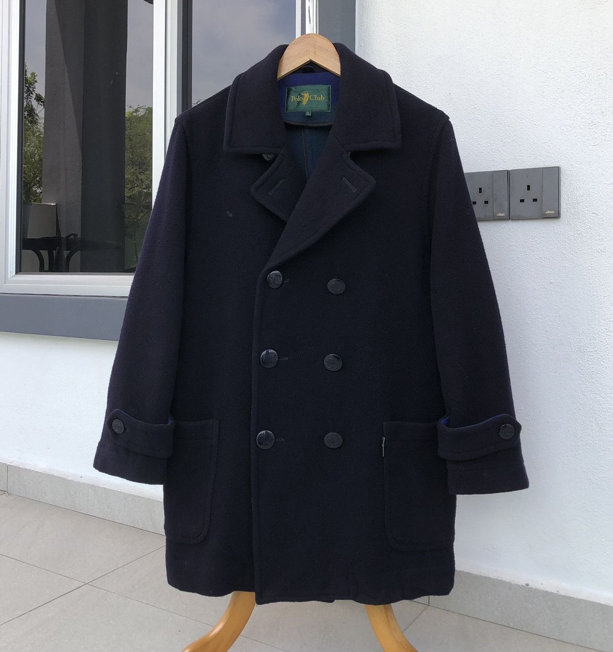 Beverly Hills Polo Club Vintage Polo Club Navy Blue Wool Peacoat Jacket Size US L / EU 52-54 / 3 - 21 Thumbnail