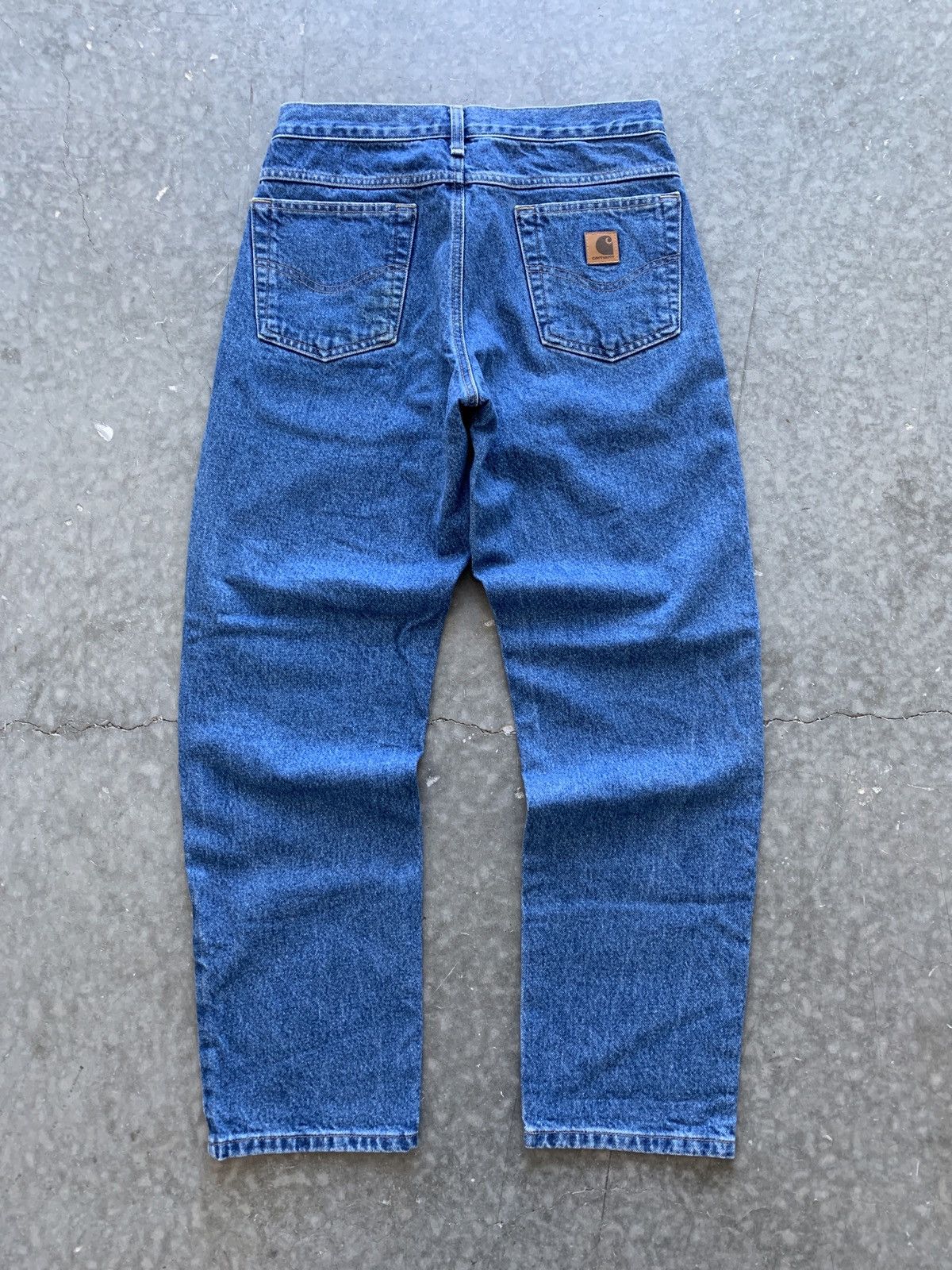 Pre-owned Carhartt X Vintage Crazy Vintage Y2k Carhartt Jeans 30x30 Dark Wash In Blue