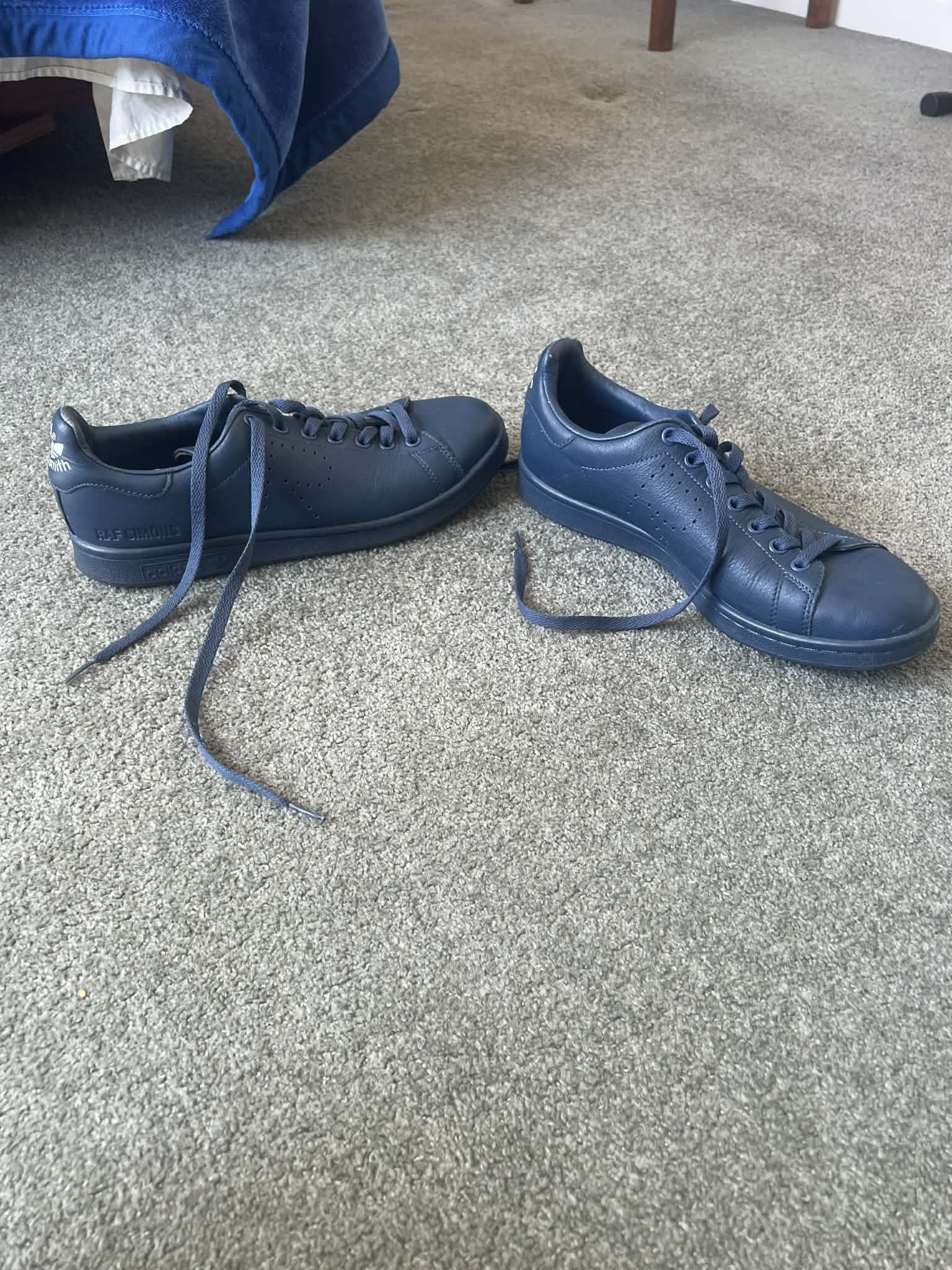 Adidas × Raf Simons Raf Simons x Adidas Stan Smith Navy Blue Size US 9 / EU 42 - 3 Thumbnail