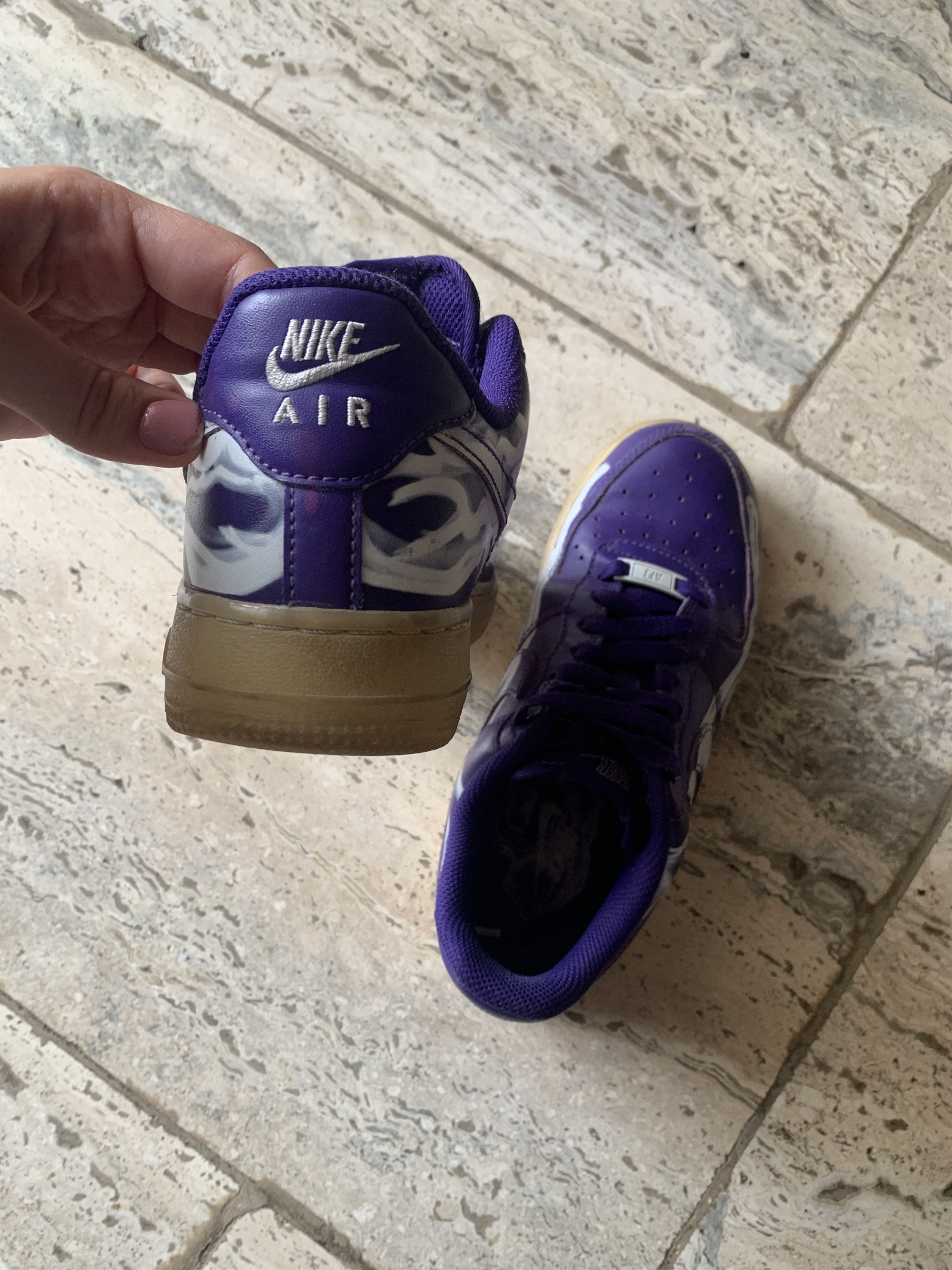 Nike NIKE AIR FORCE 1 LOW "PURPLE SKELETON" Size US 7.5 / IT 37.5 - 4 Thumbnail